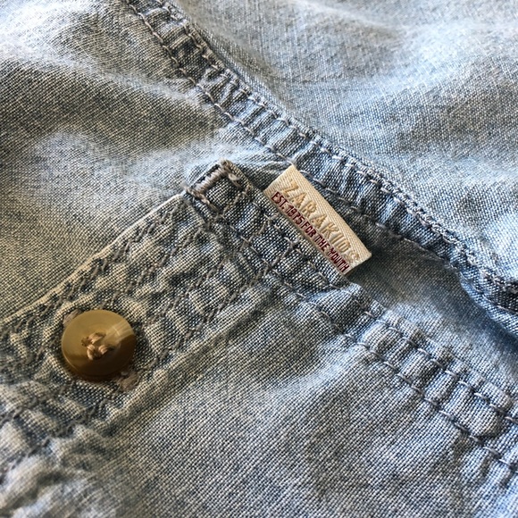 Zara Kids Denim Chambray Shirt - Picture 5 of 5